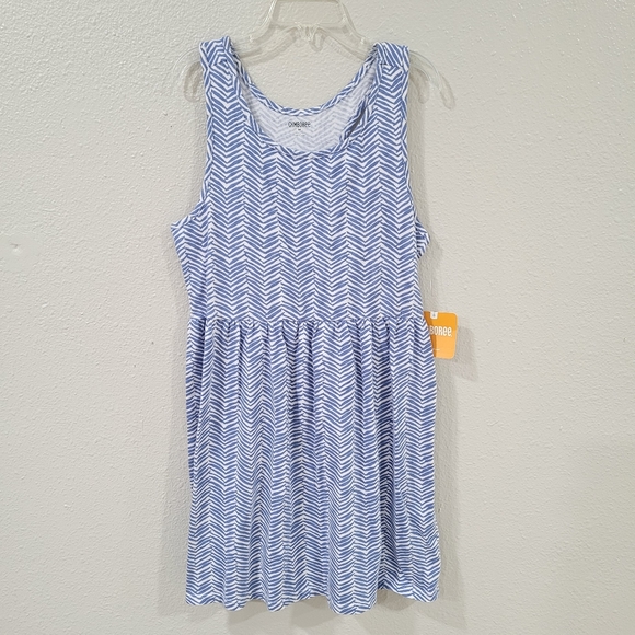 Gymboree Other - Gymboree Girls Blue and White Chevron Dress size M
